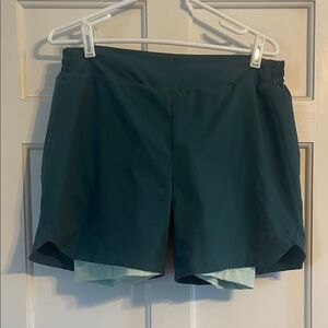 Pearl Izumi Journey Cycling Short - Womens - Size 10 - Dark Teal/Foam Green